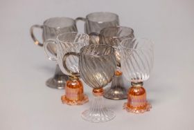 Set of 6 Glass Coffee Cups